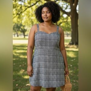 Seriously Soft XL Plaid Sleeveless Top Cozy Fall Houndstooth